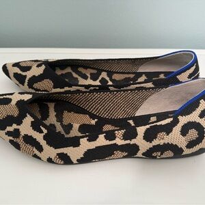 Rothy’s leopard print point flat, size 8